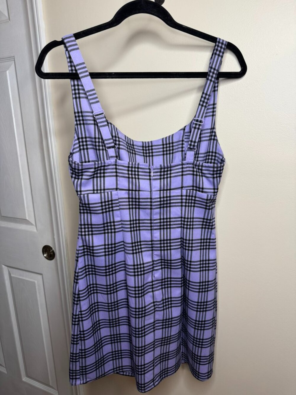 Empyre Black & Purple Plaid Sleeveless Dress Size M - Picture 2 of 8